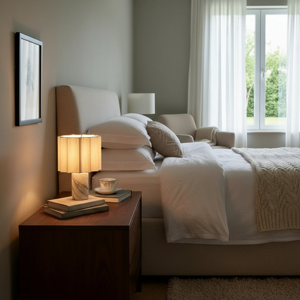 Lámpara de sobremesa de mármol Mirna