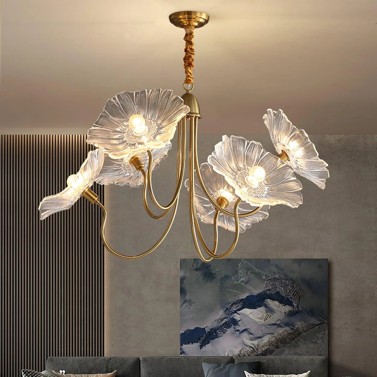 Lámpara de cristal Lotus