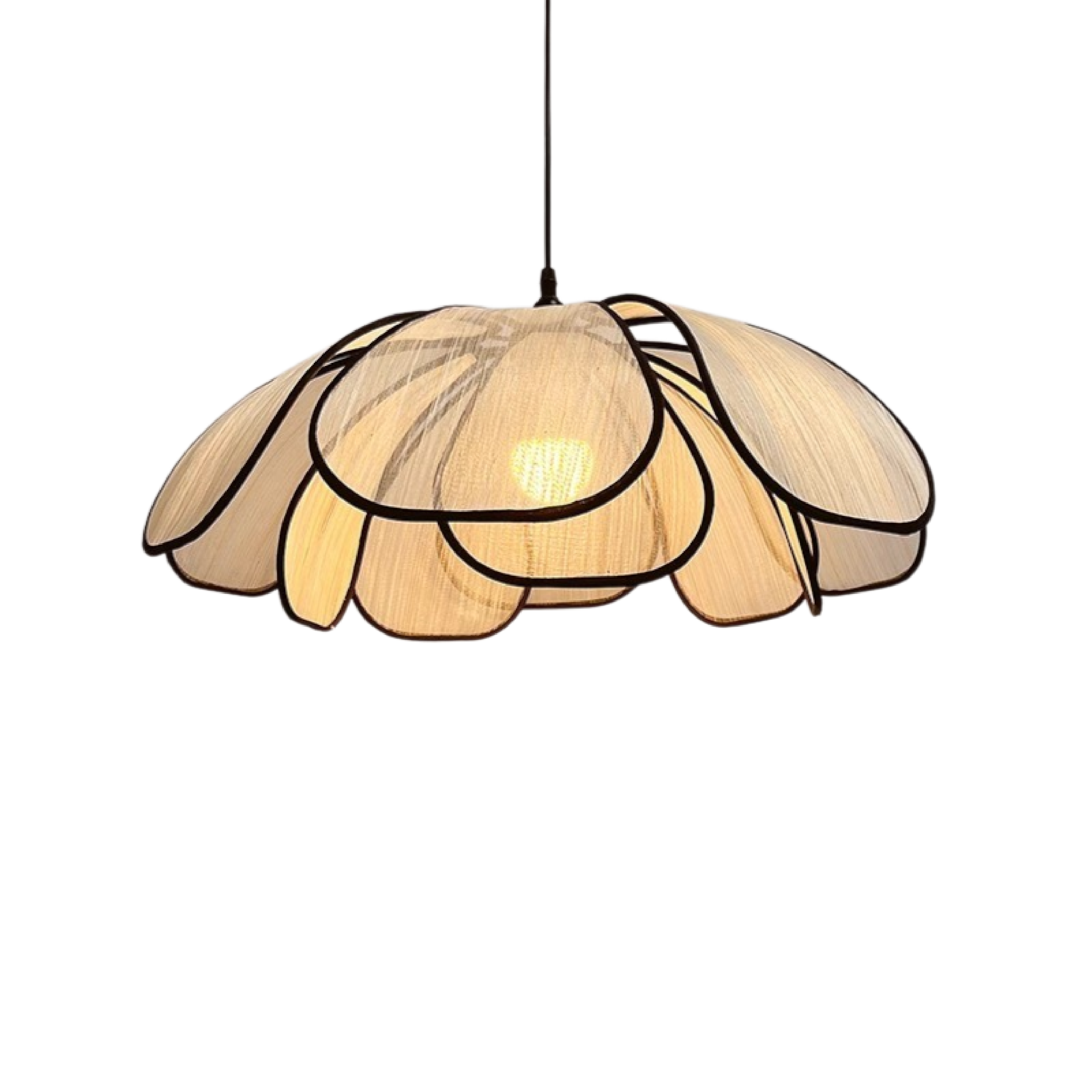 Lámpara colgante Flor de madera