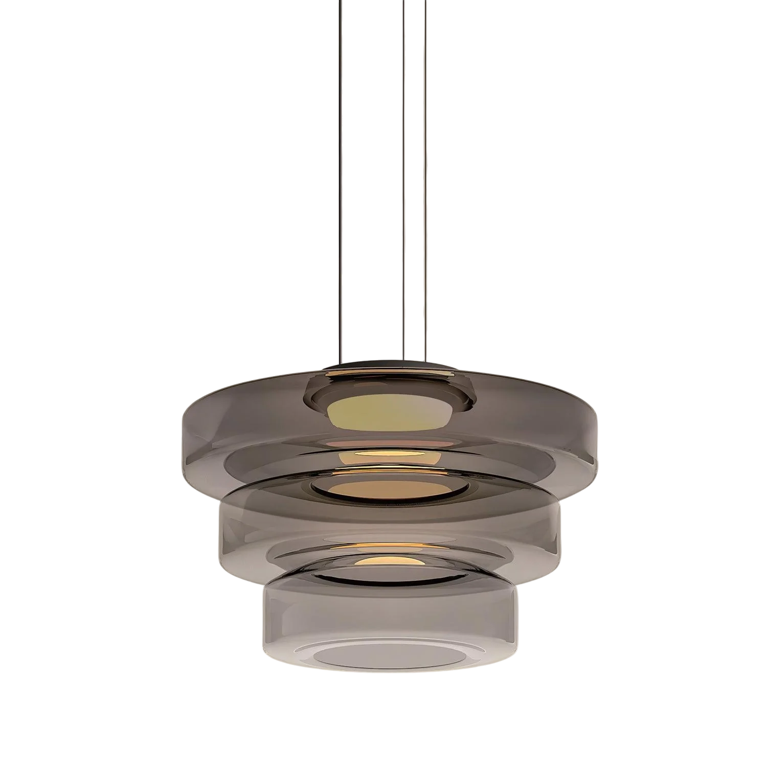 Lámpara colgante danesa de cristal Bauhaus