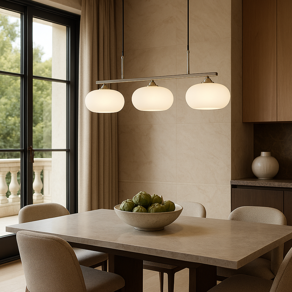 Lámpara colgante Bauhaus de 3 cabezales