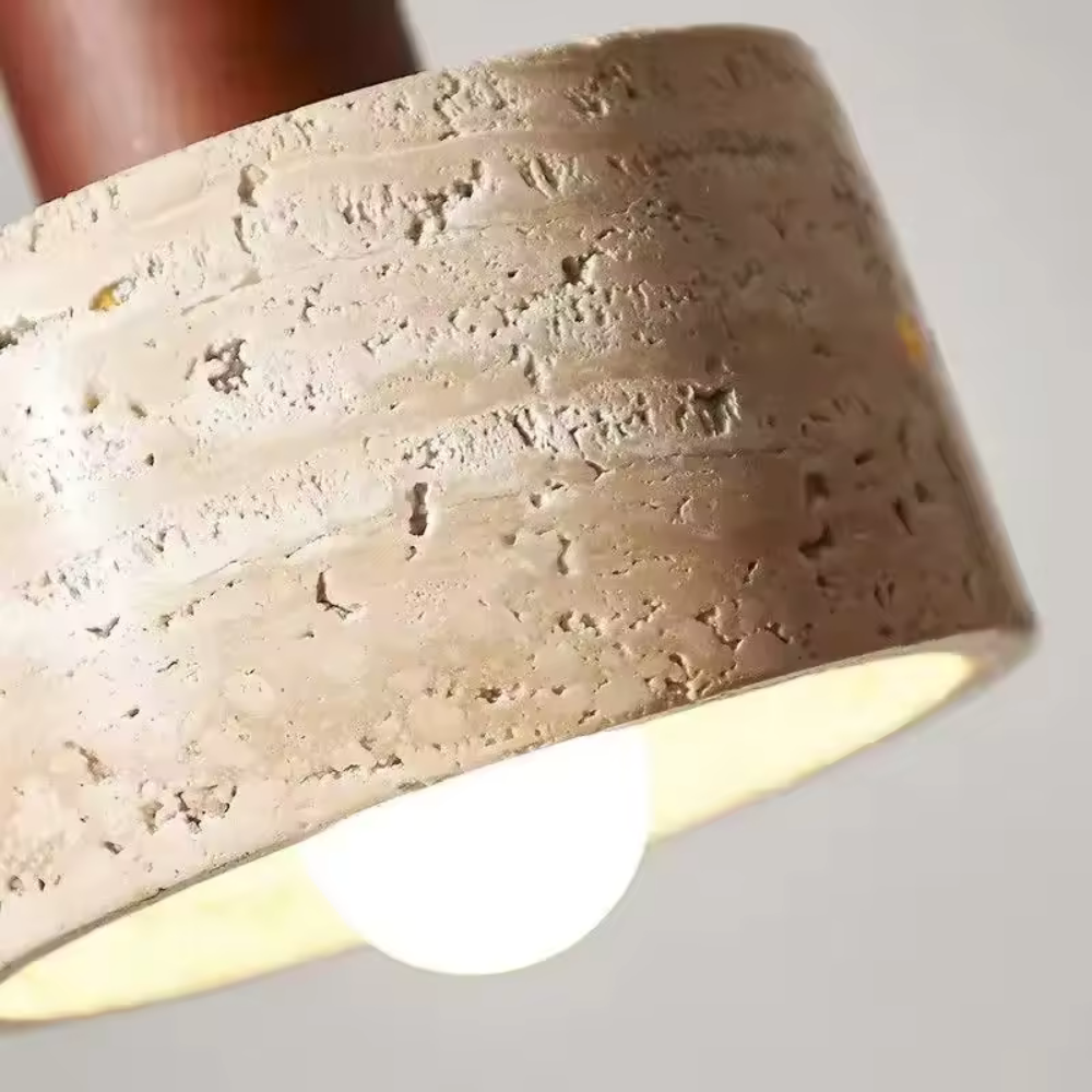 Lámpara colgante de travertino