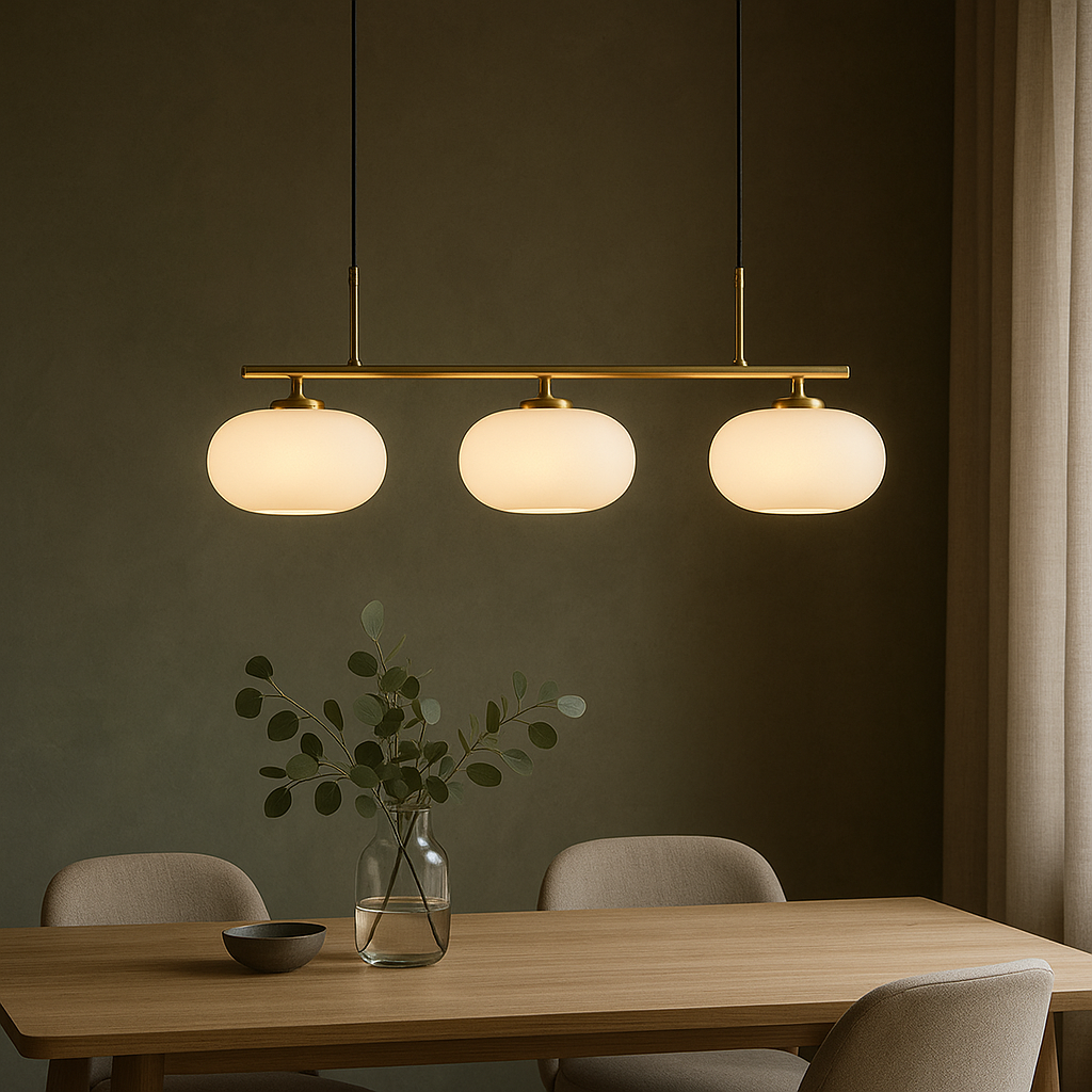 Lámpara colgante Bauhaus de 3 cabezales