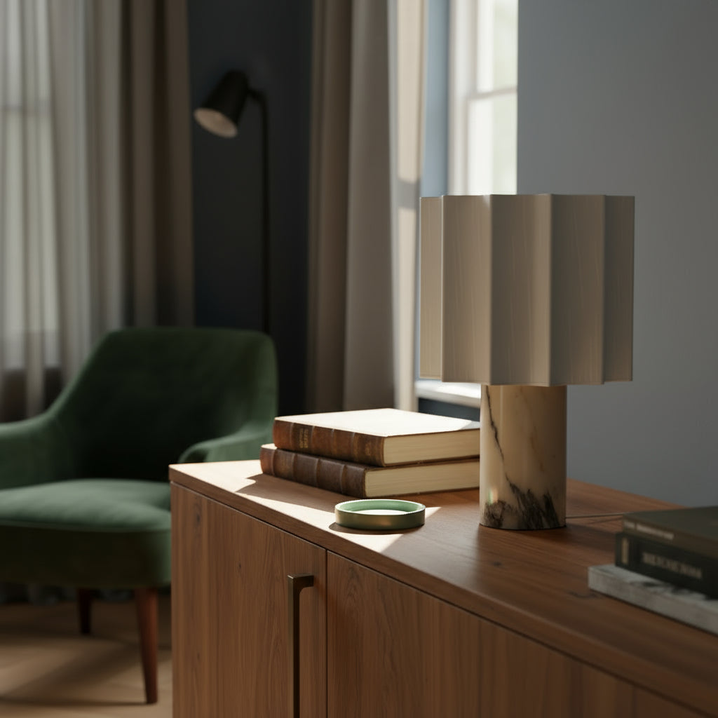 Lámpara de sobremesa de mármol Mirna