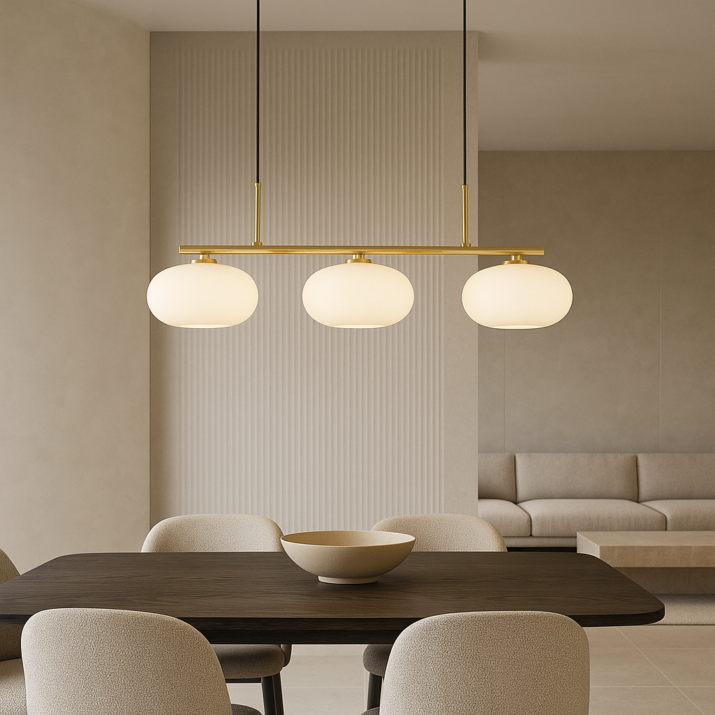 Lámpara colgante Bauhaus de 3 cabezales