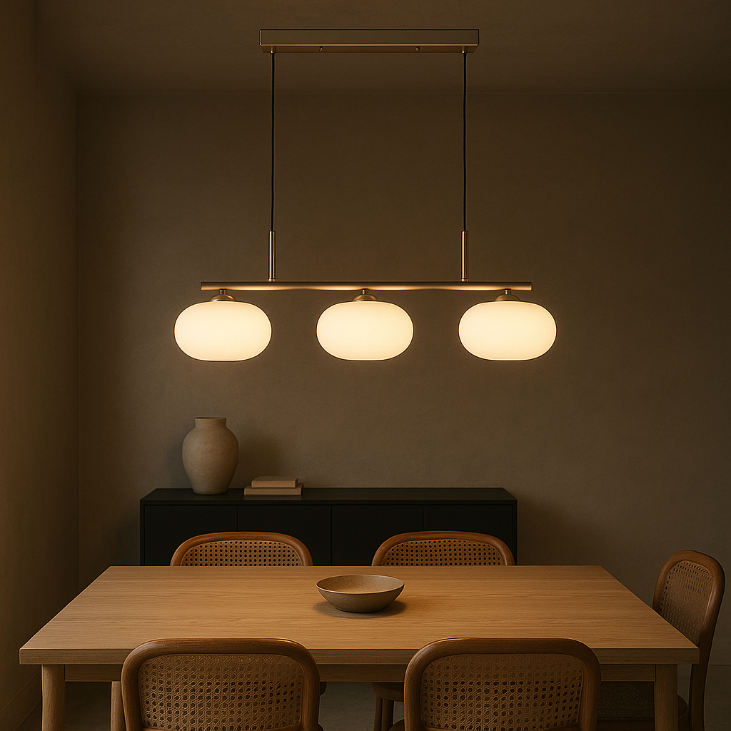Lámpara colgante Bauhaus de 3 cabezales