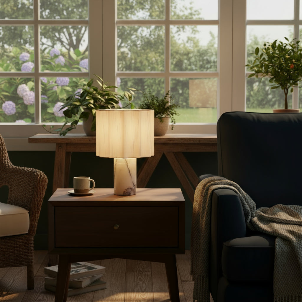 Lámpara de sobremesa de mármol Mirna