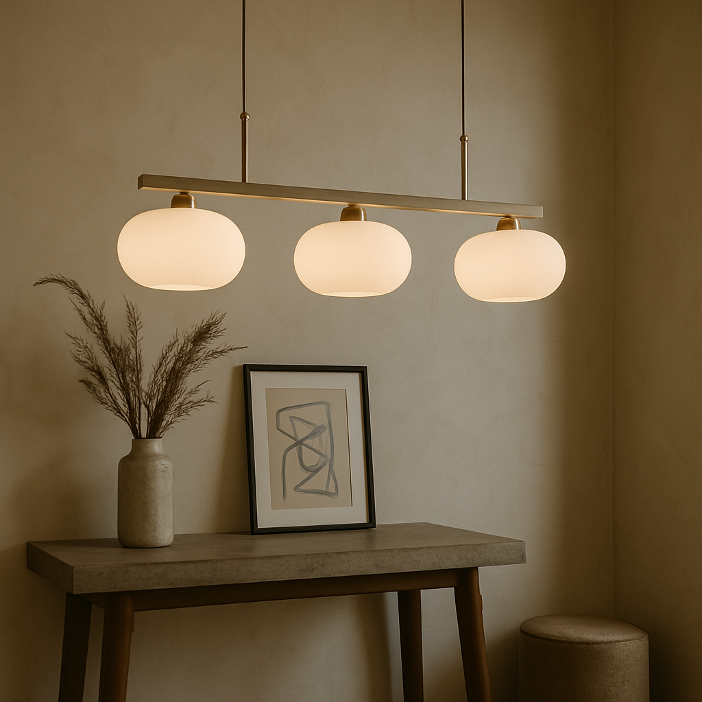 Lámpara colgante Bauhaus de 3 cabezales