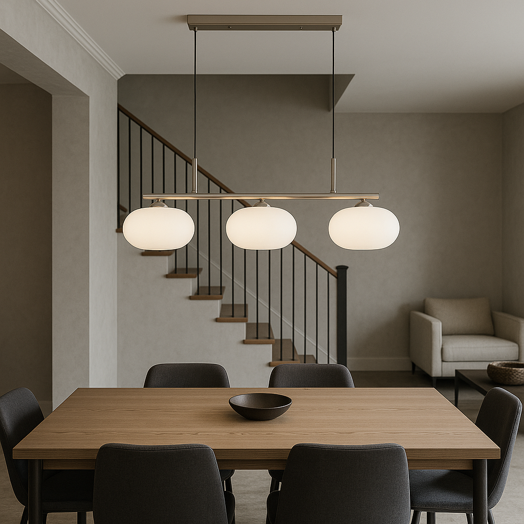 Lámpara colgante Bauhaus de 3 cabezales