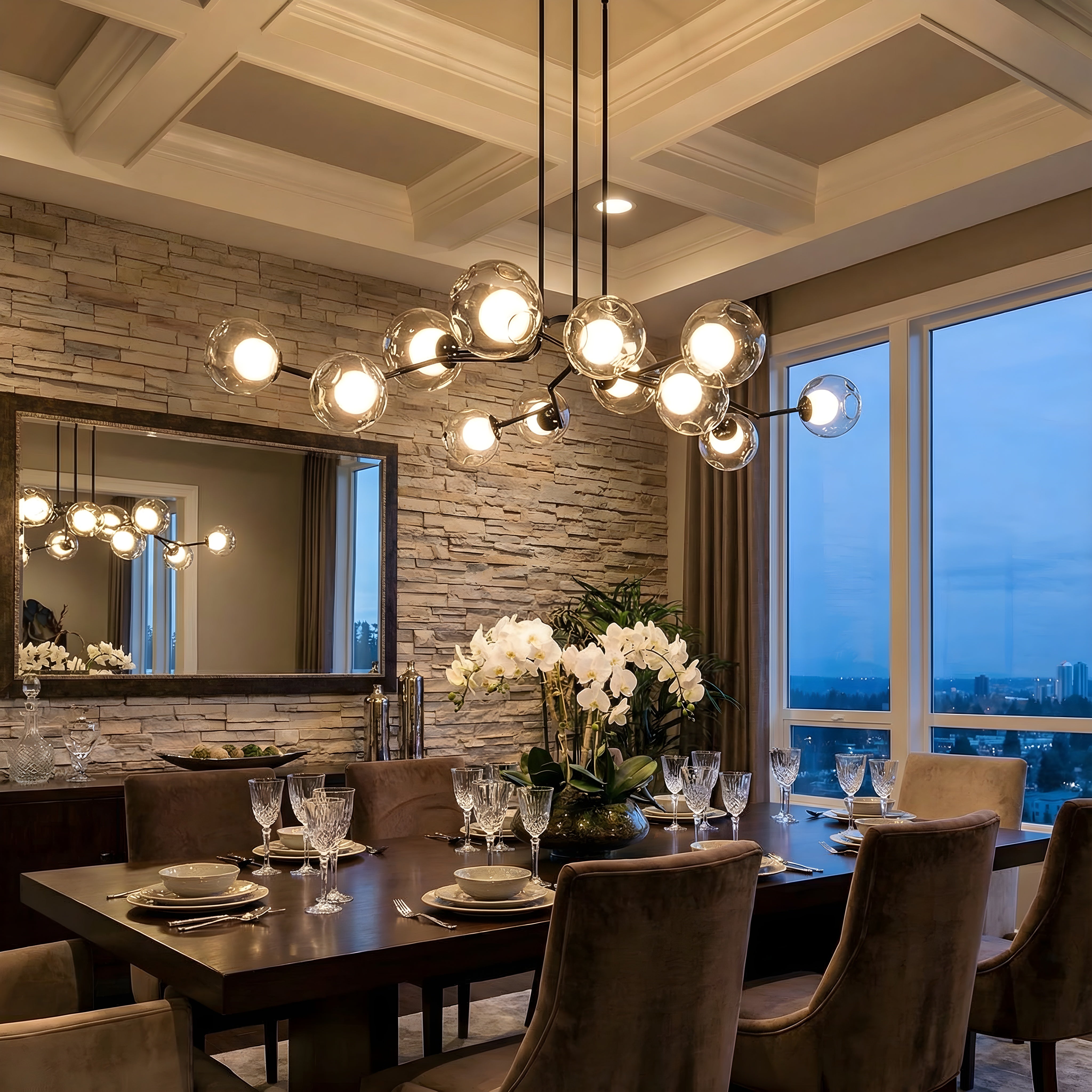 Plafón de cristal nórdico