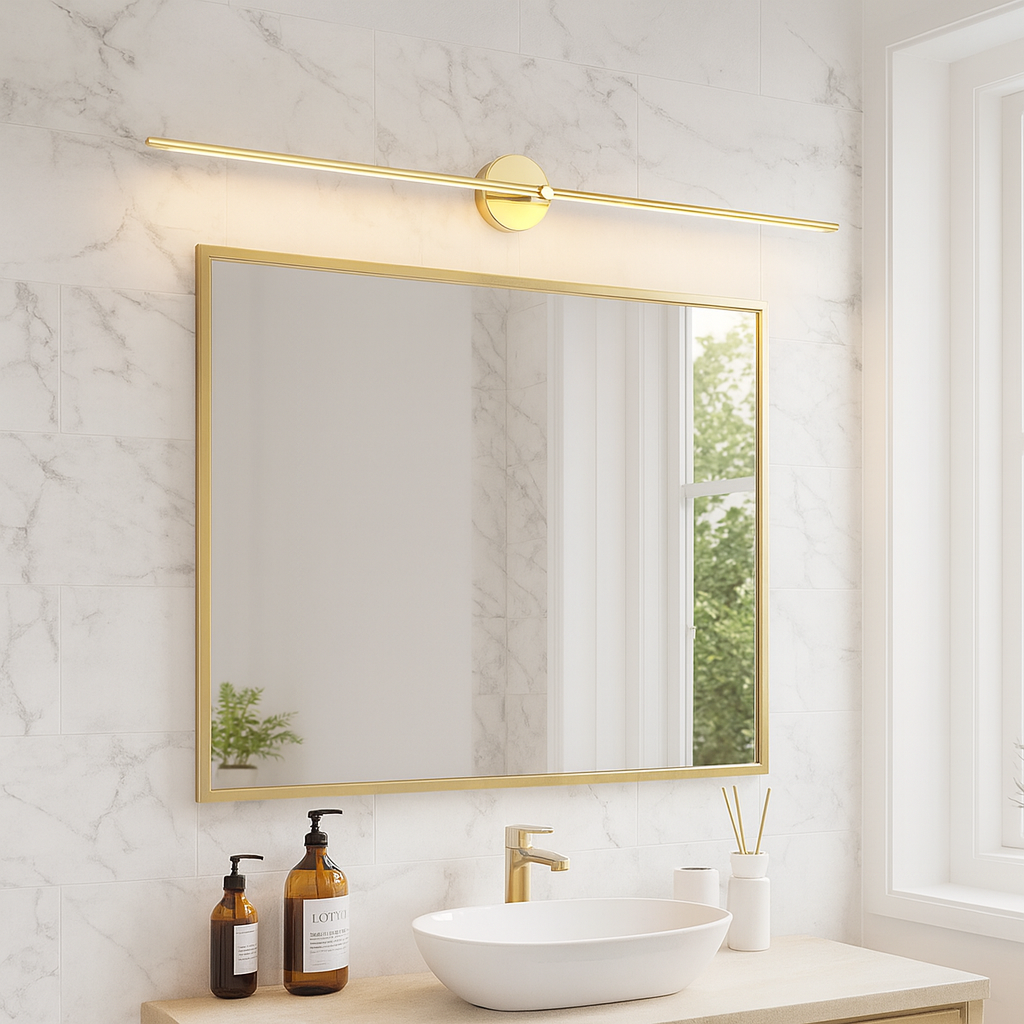 Aplique de Pared para Barra de Baño Sobre Espejo