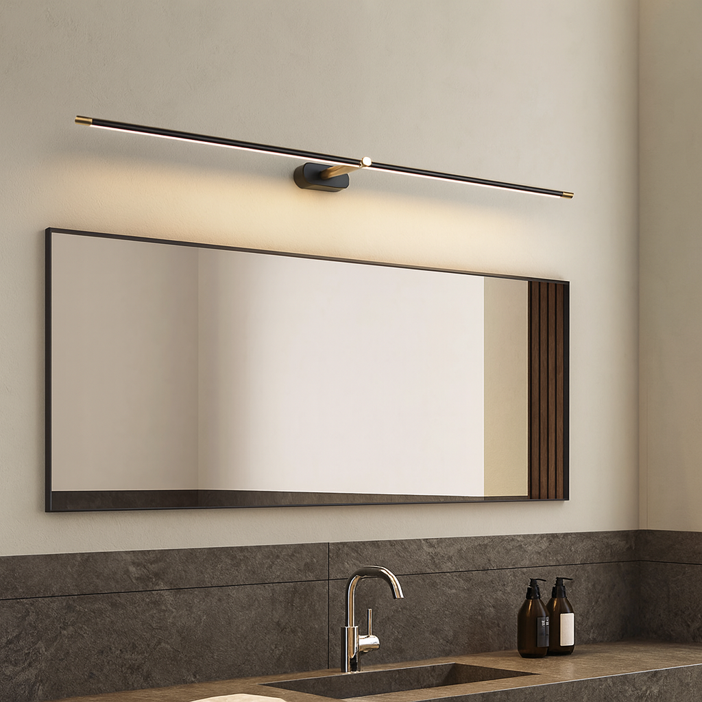 Aplique de Pared para Barra de Baño Sobre Espejo