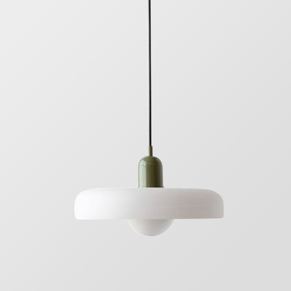 Lámpara colgante de cristal coloreado Bauhaus