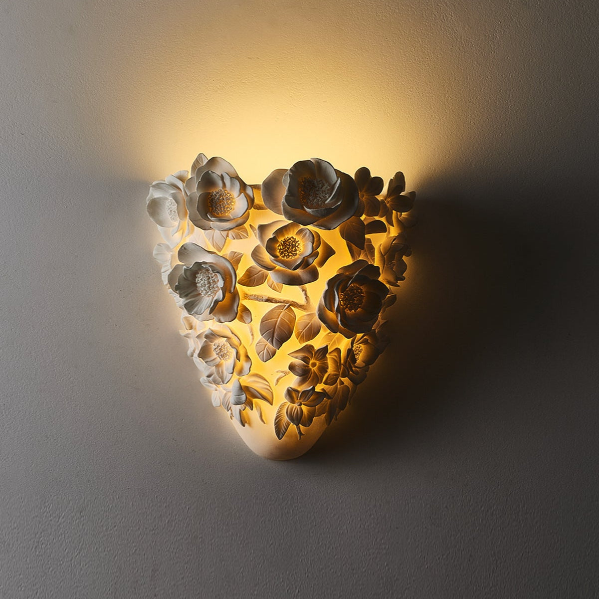 Lámpara de pared Flor de cerámica