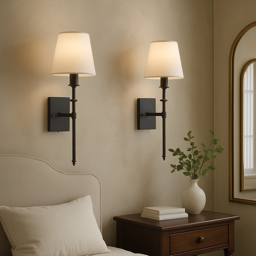 (2-Pack) Lámpara de pared inalámbrica recargable