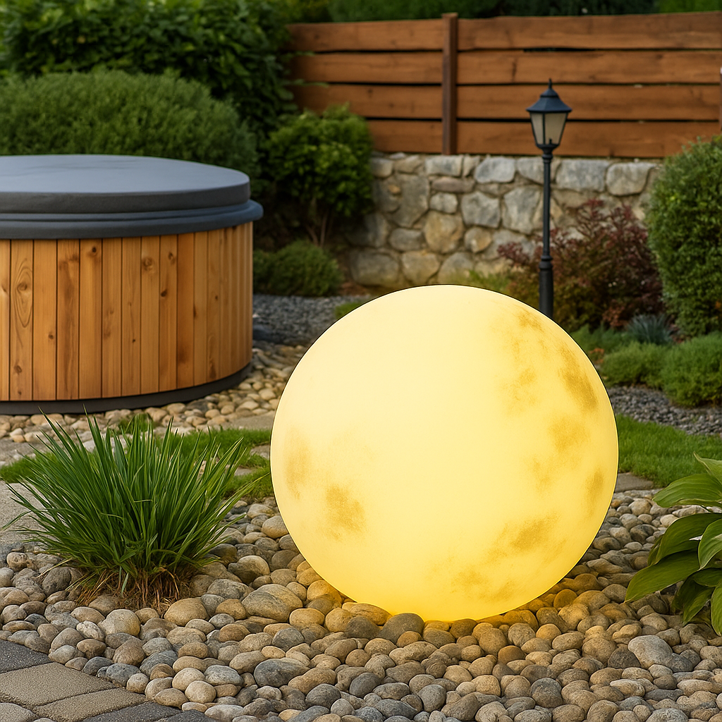 Lámpara lunar solar de jardín