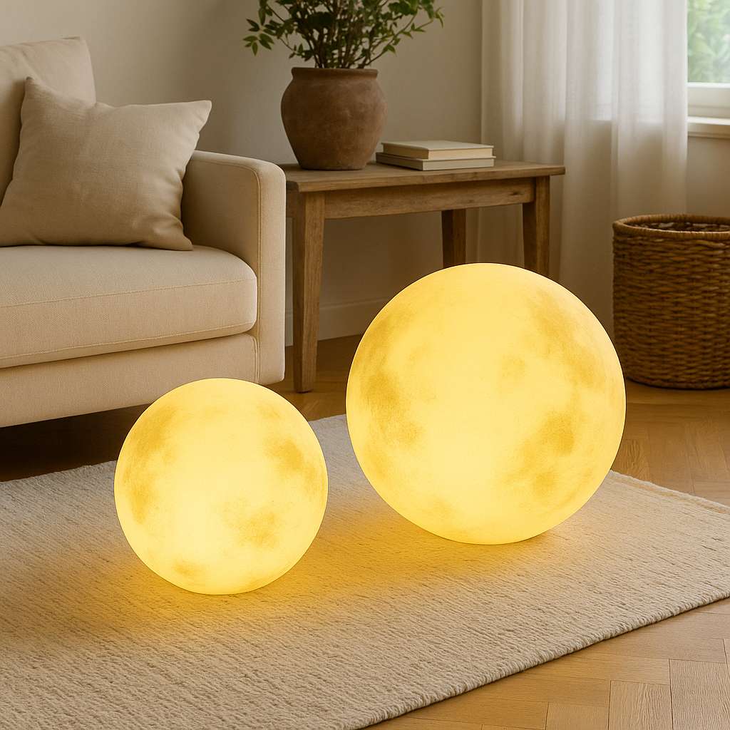 Lámpara lunar solar de jardín
