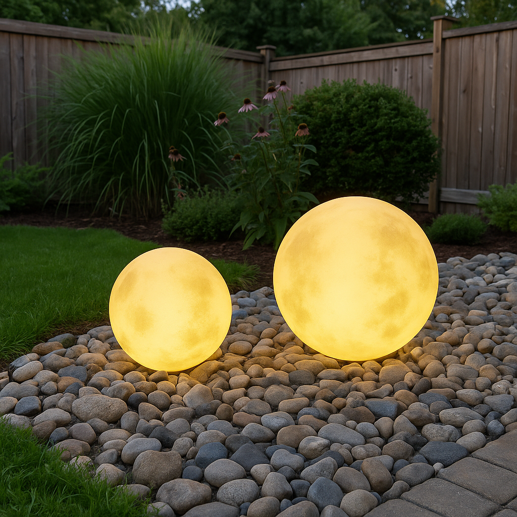 Lámpara lunar solar de jardín