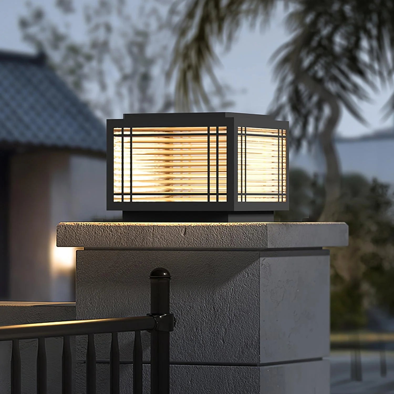 Lámpara solar de exterior para postes