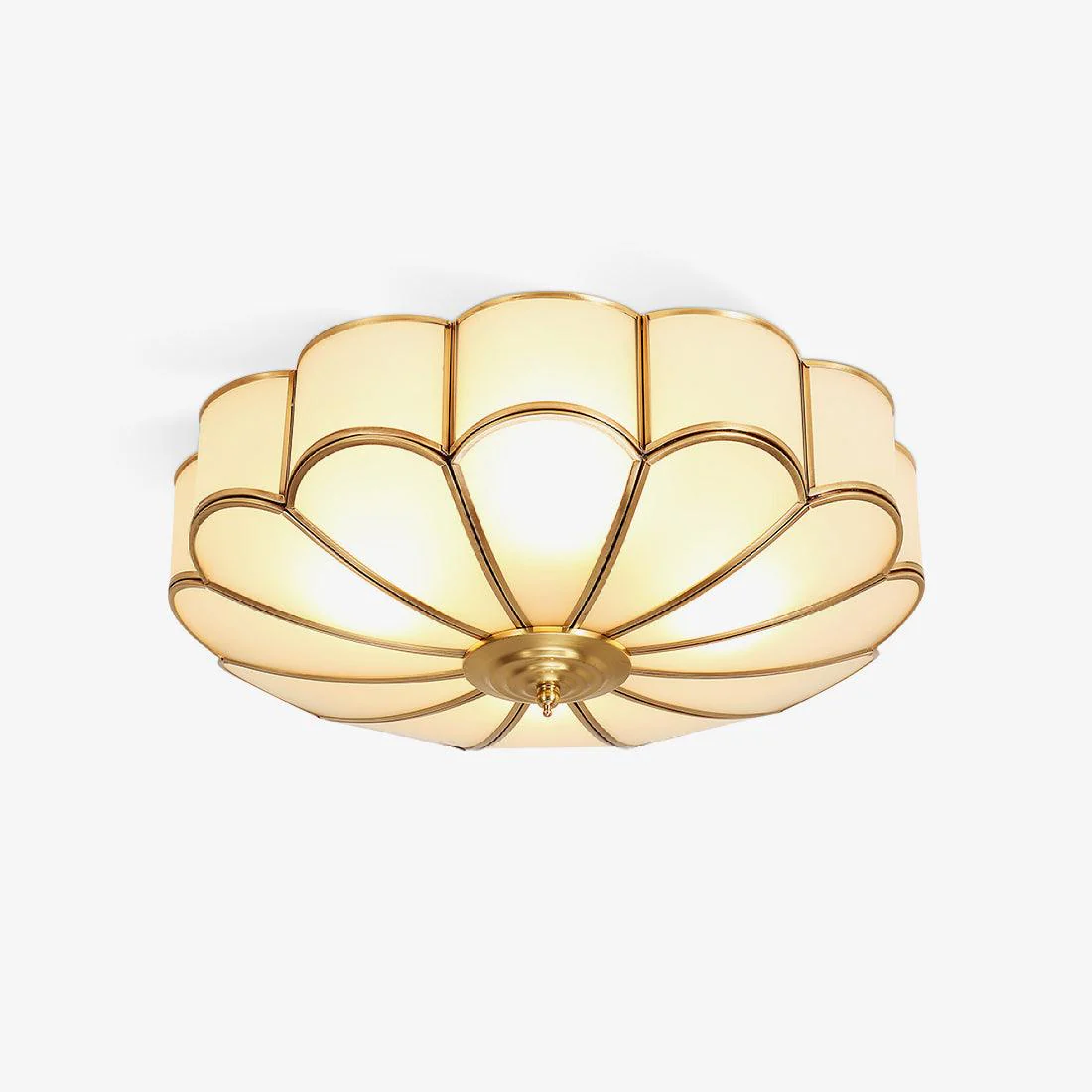 Plafón de cristal en forma de flor
