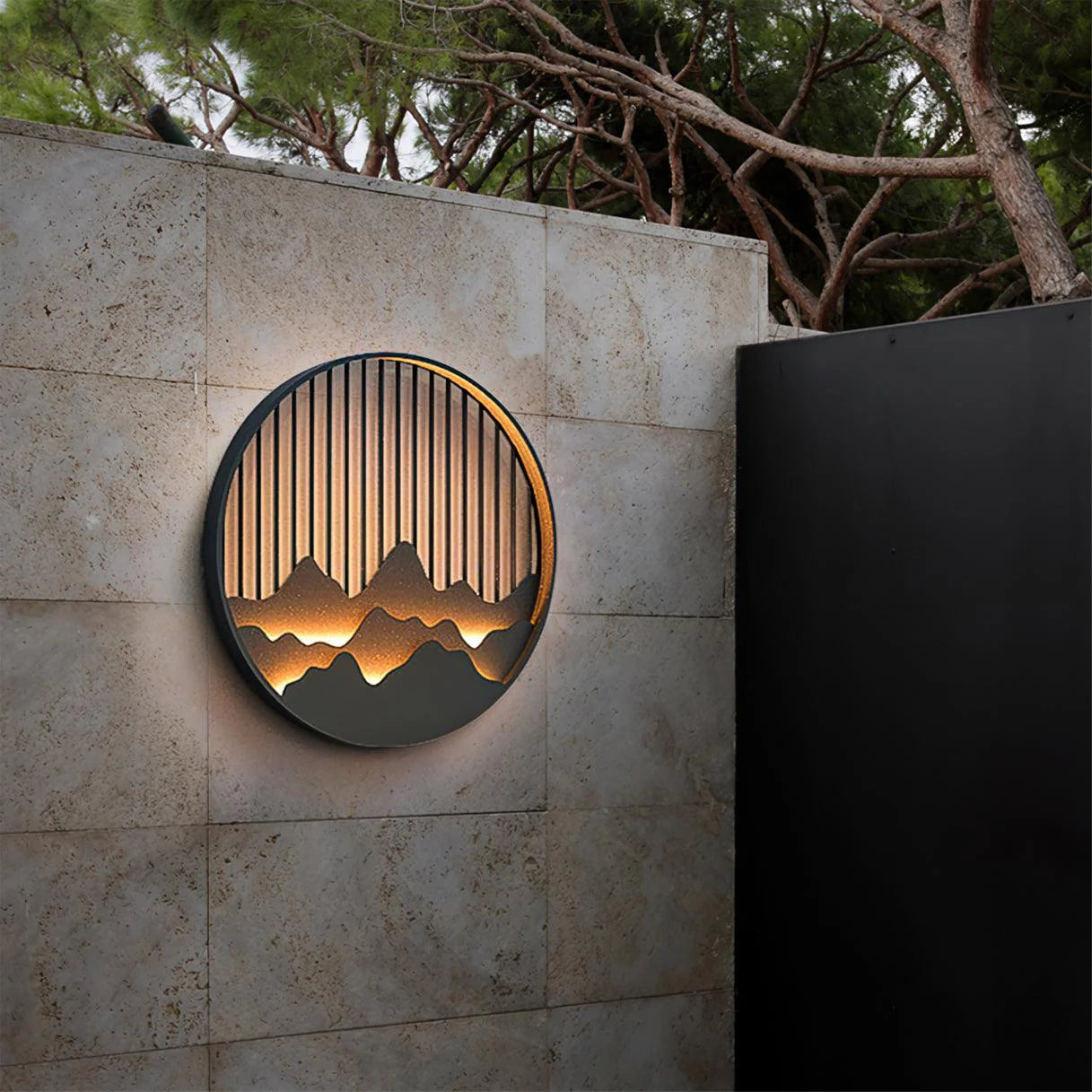 Lámpara de pared de montaña para exteriores
