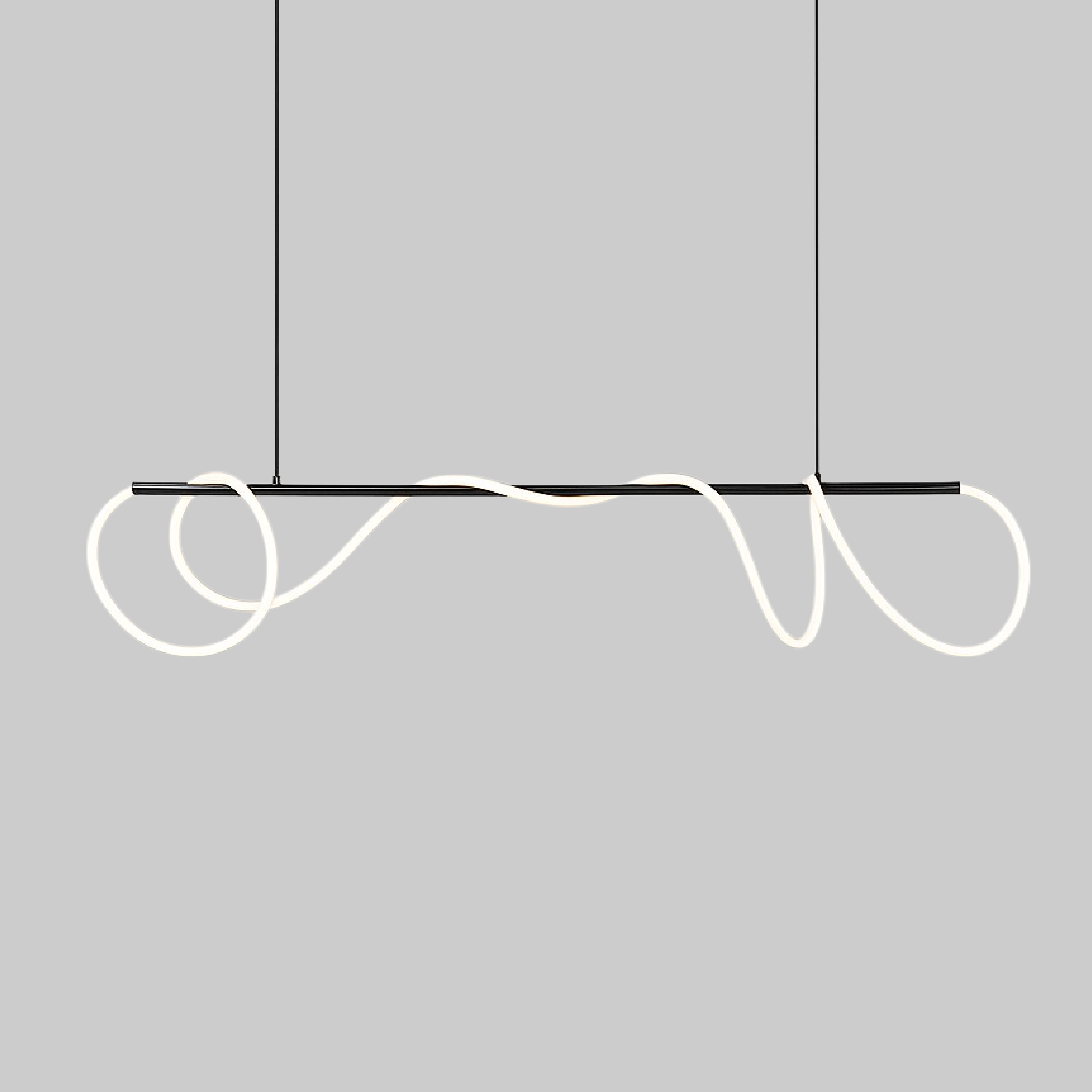 Lámpara colgante lineal para mesa de cocina