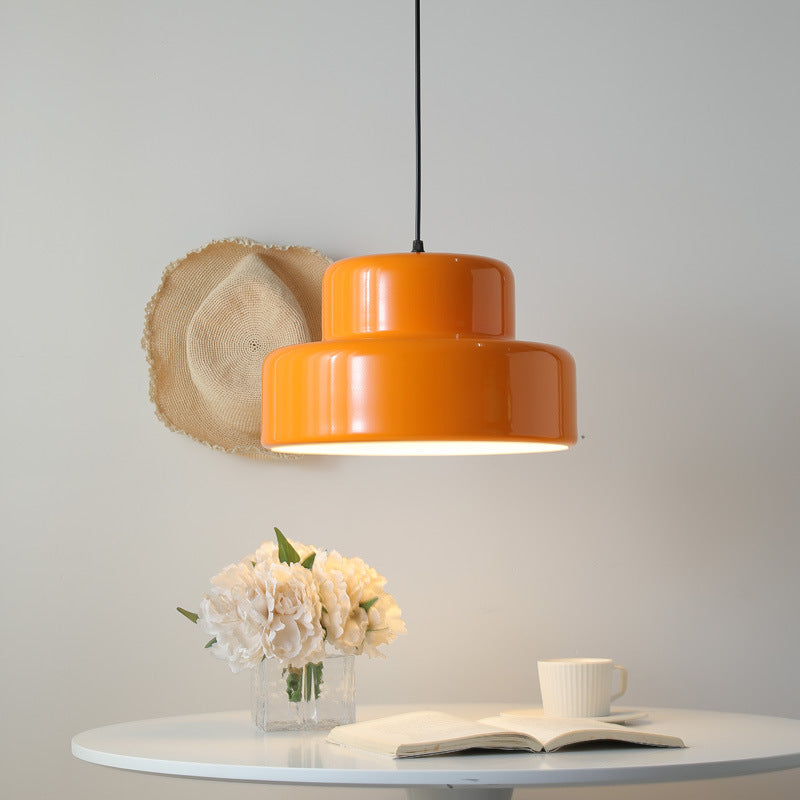 Lámpara colgante italiana Bauhaus naranja