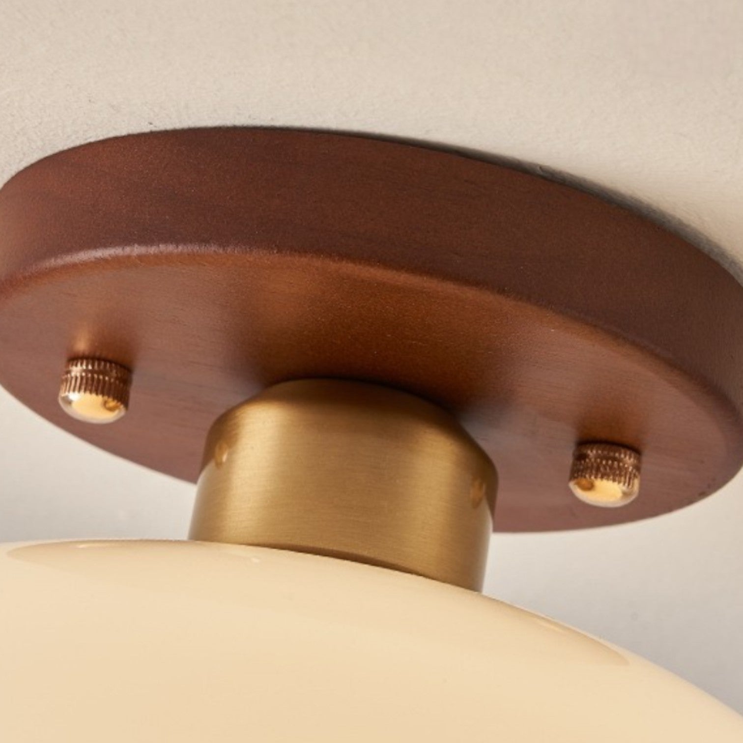 Lámpara de techo Bauhaus francesa en crema