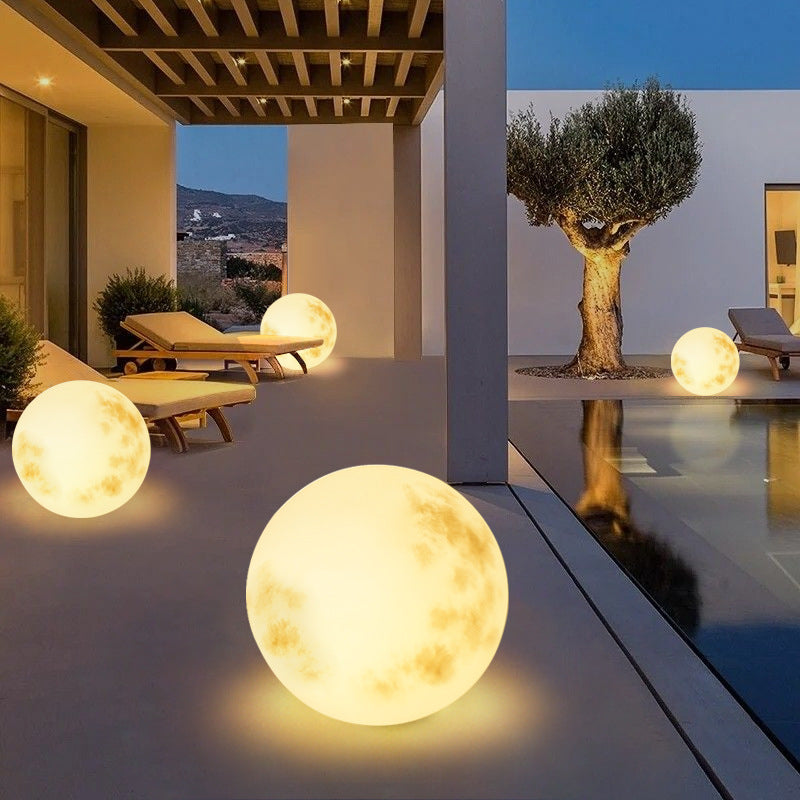 Lámpara lunar solar de jardín
