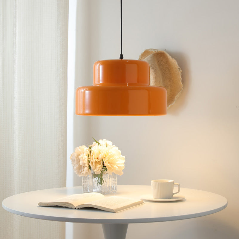 Lámpara colgante italiana Bauhaus naranja