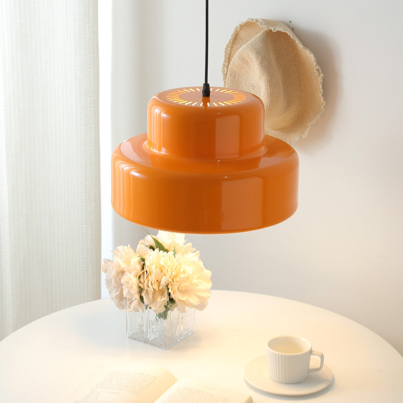 Lámpara colgante italiana Bauhaus naranja