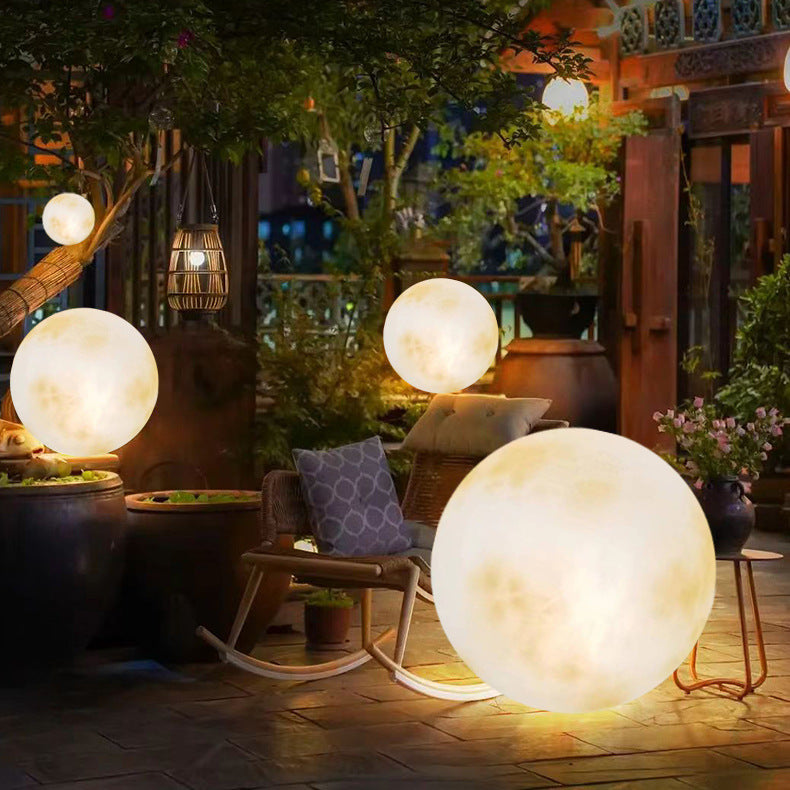 Lámpara lunar solar de jardín