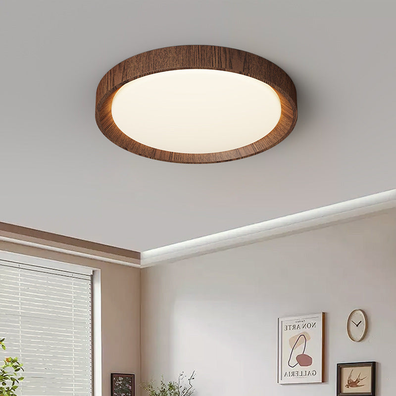 Lámpara de techo de madera oscura