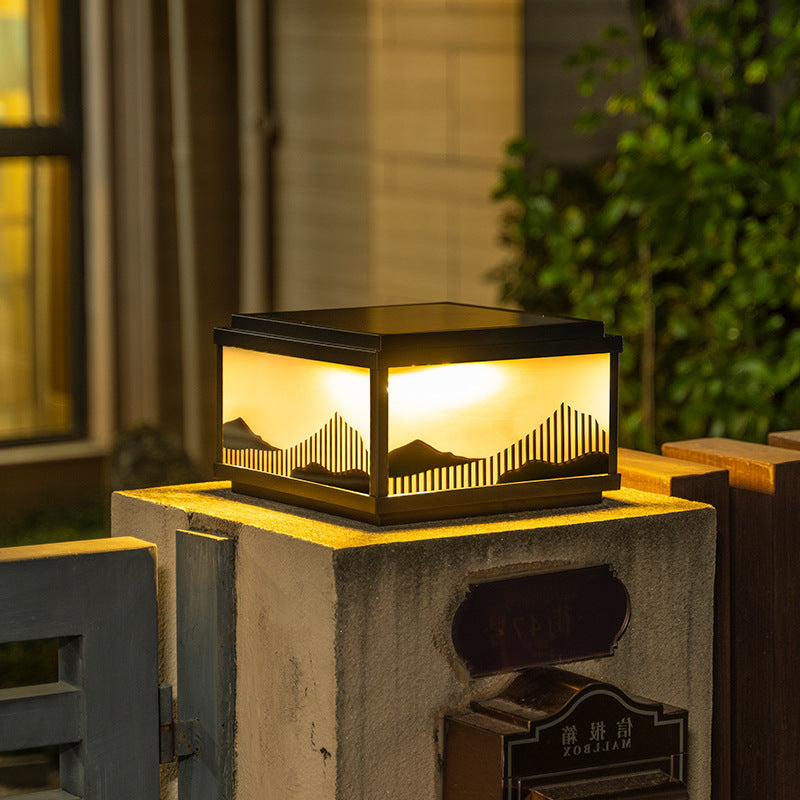 Lámpara solar de exterior para postes