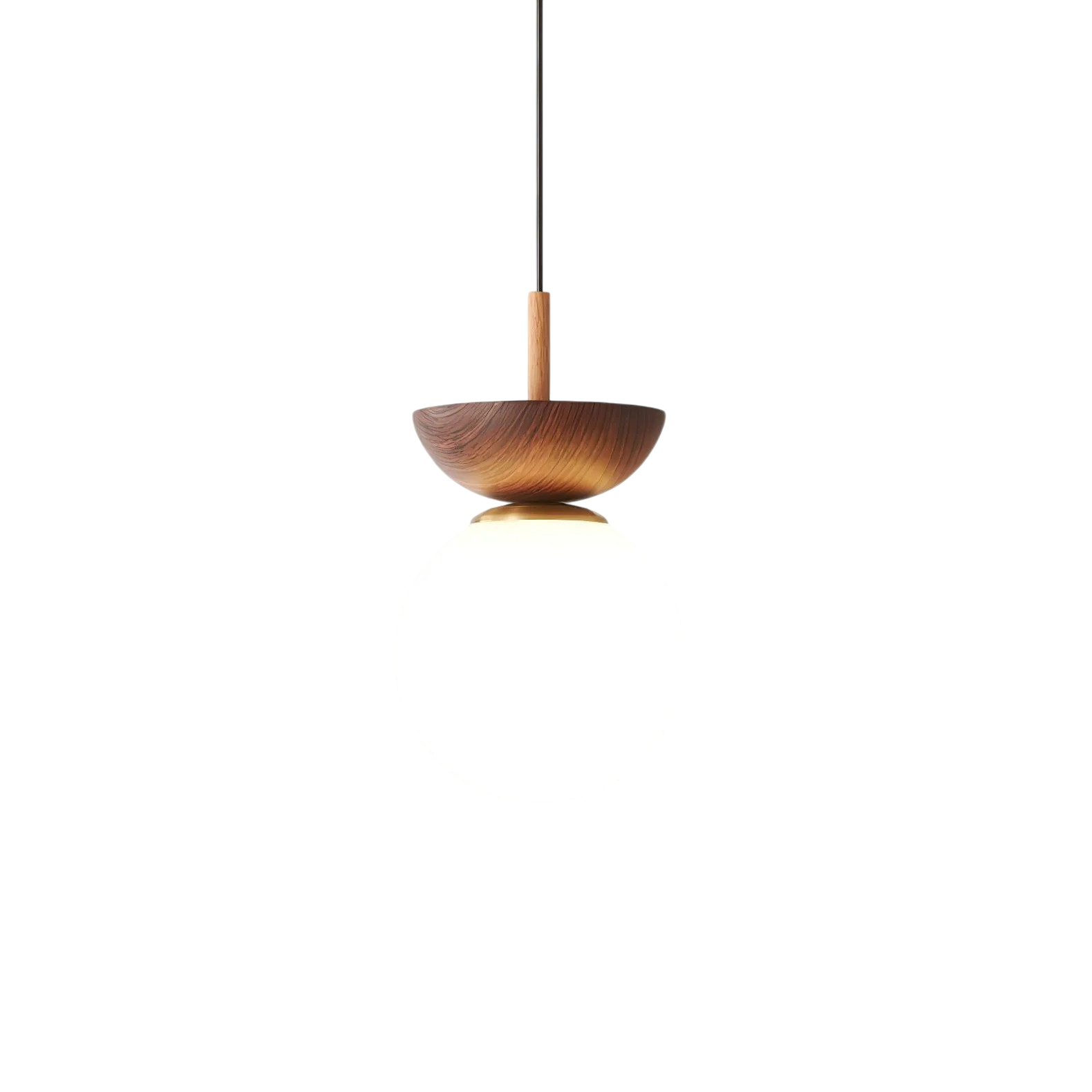 Lámpara colgante de madera Japandi