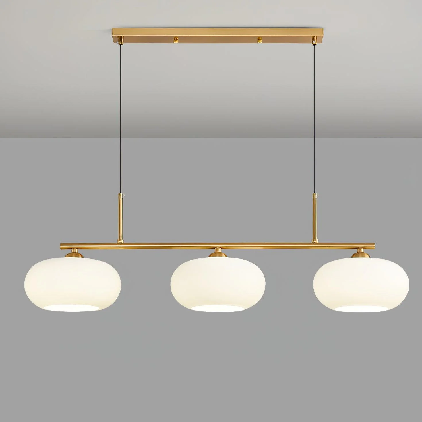 Lámpara colgante Bauhaus de 3 cabezales