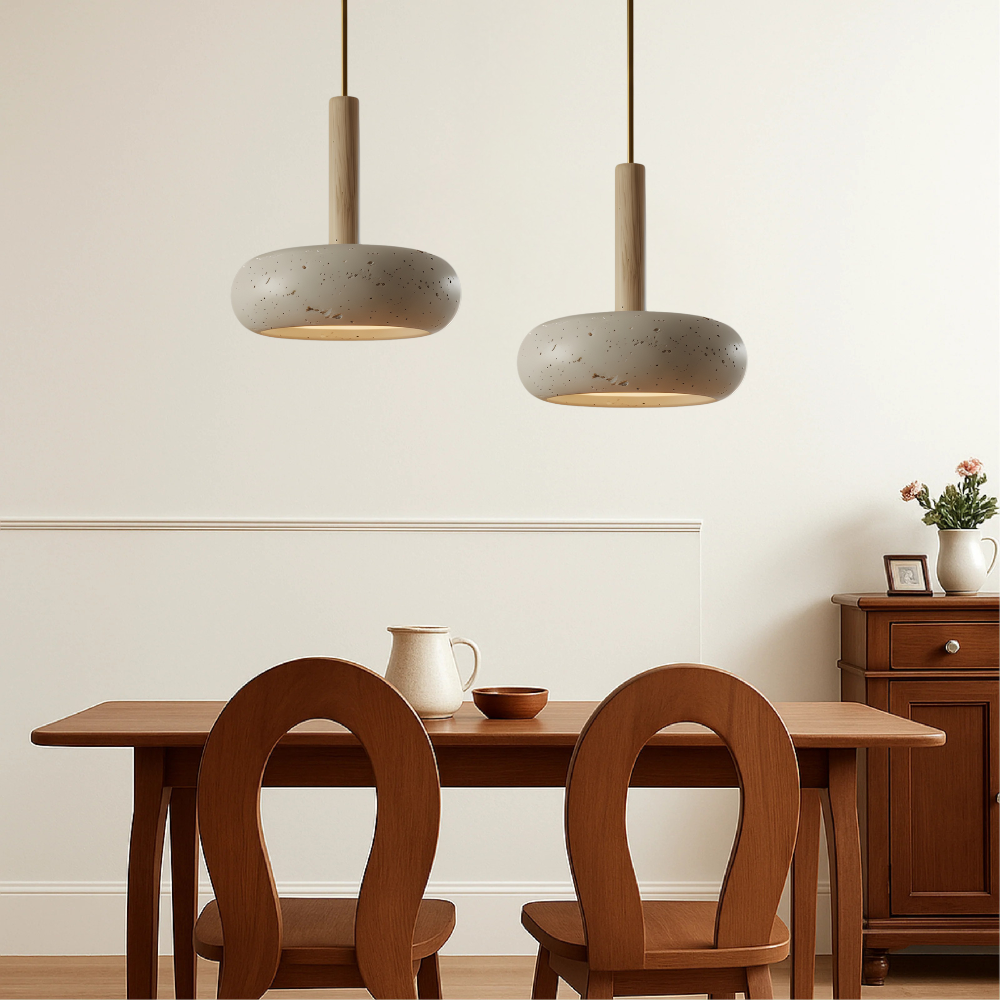 Lámpara colgante de travertino