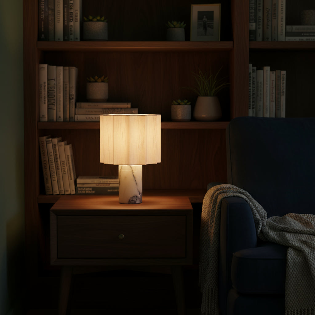 Lámpara de sobremesa de mármol Mirna