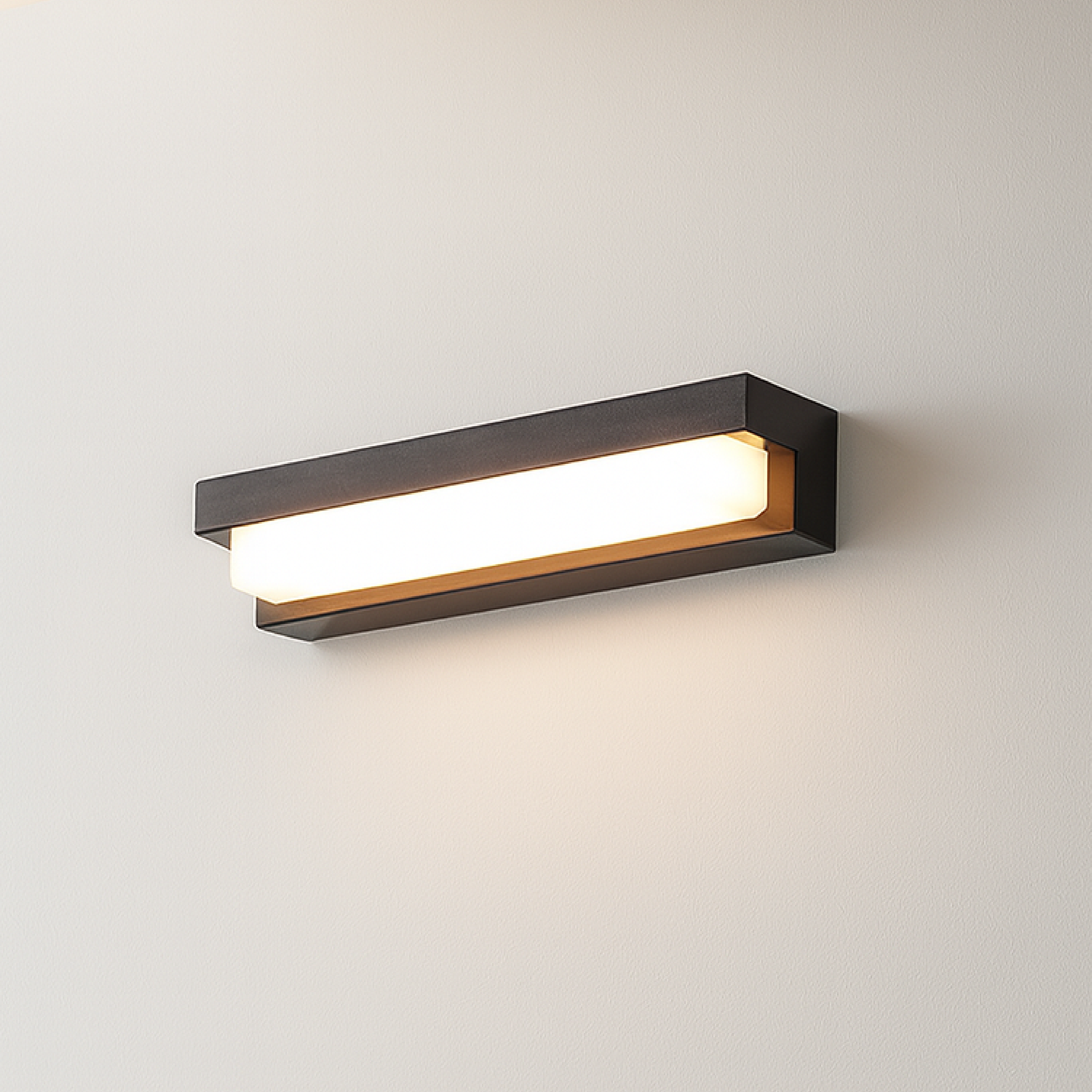 Aplique de pared para exteriores con panel solar