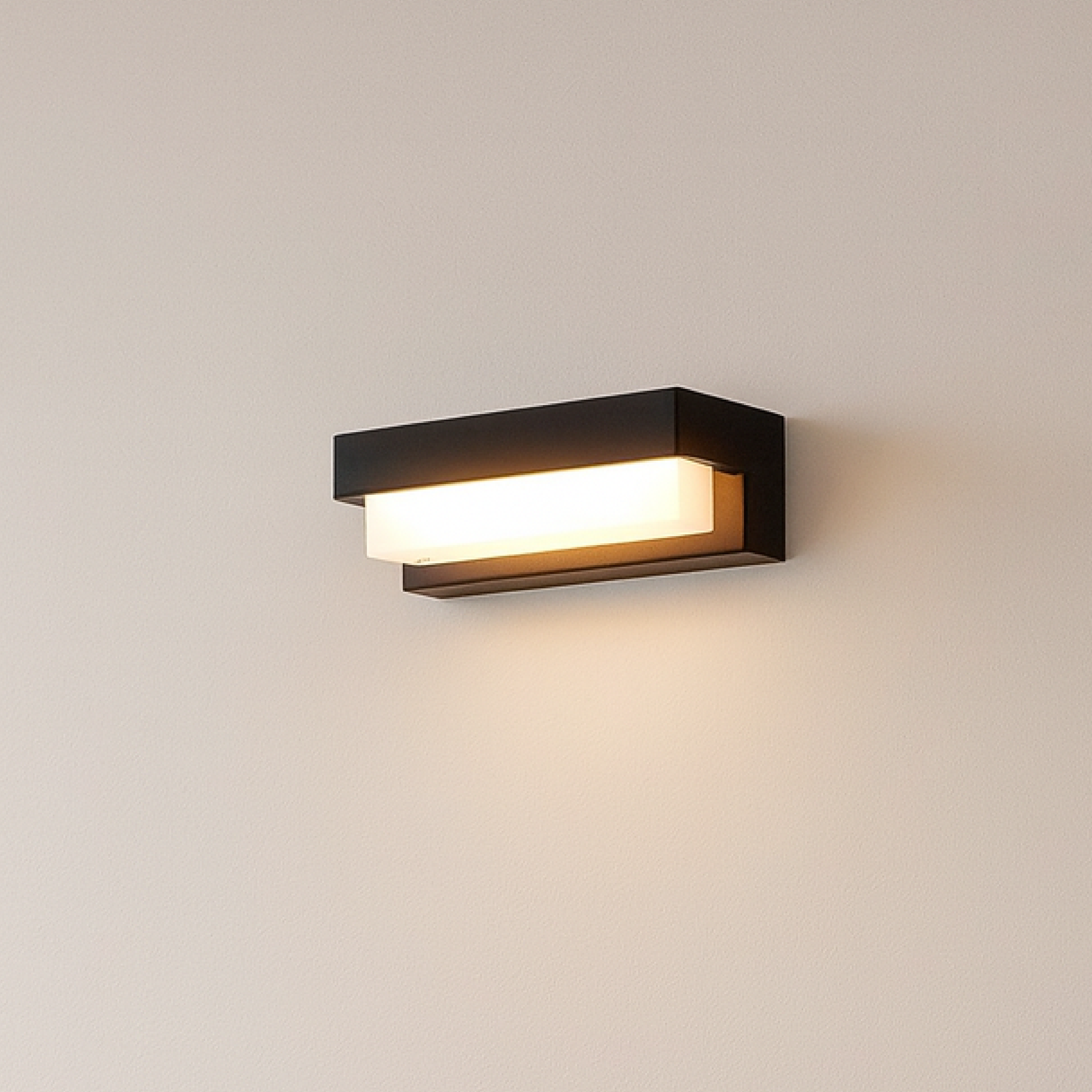 Aplique de pared para exteriores con panel solar