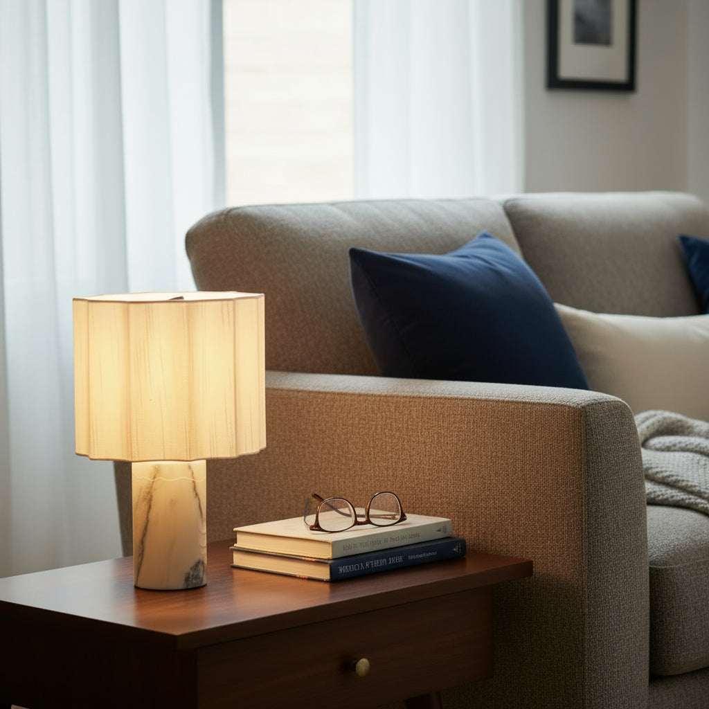 Lámpara de sobremesa de mármol Mirna