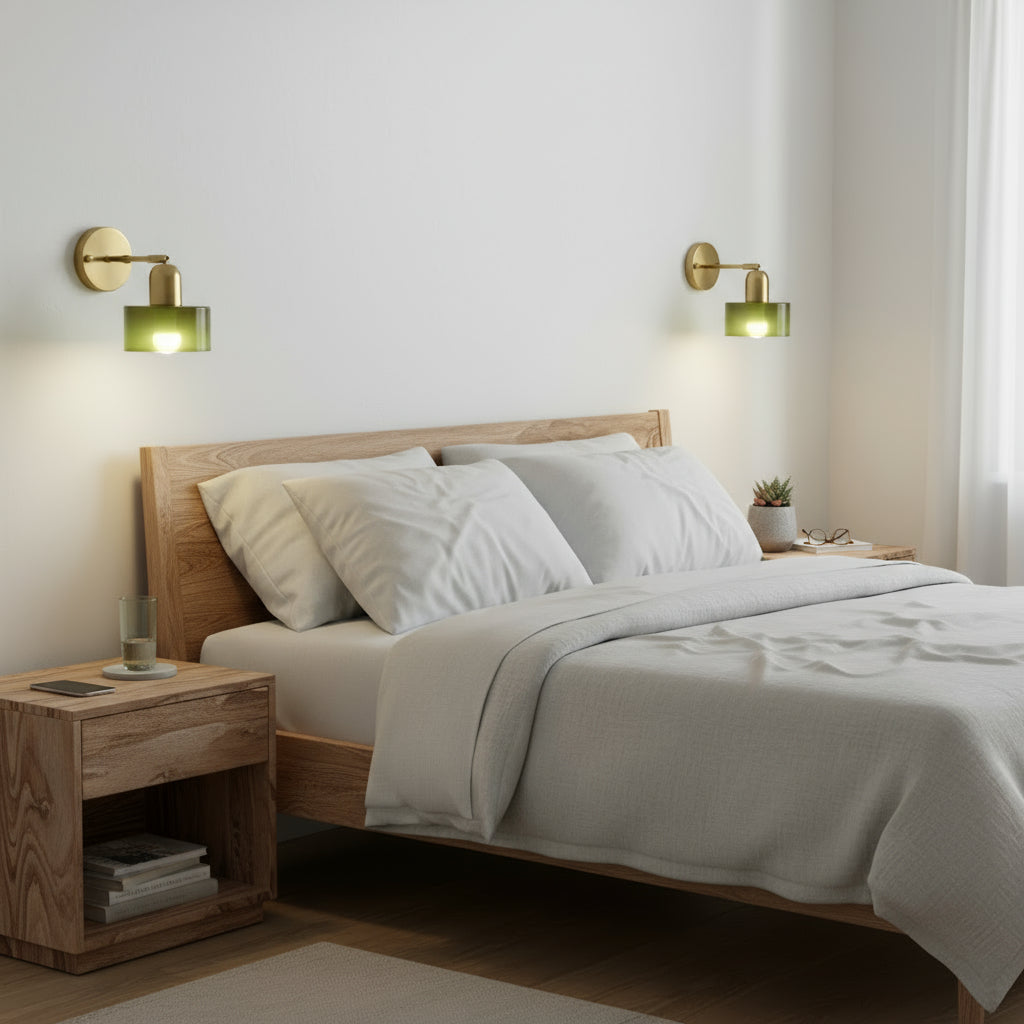 Aplique Bauhaus de cristal coloreado