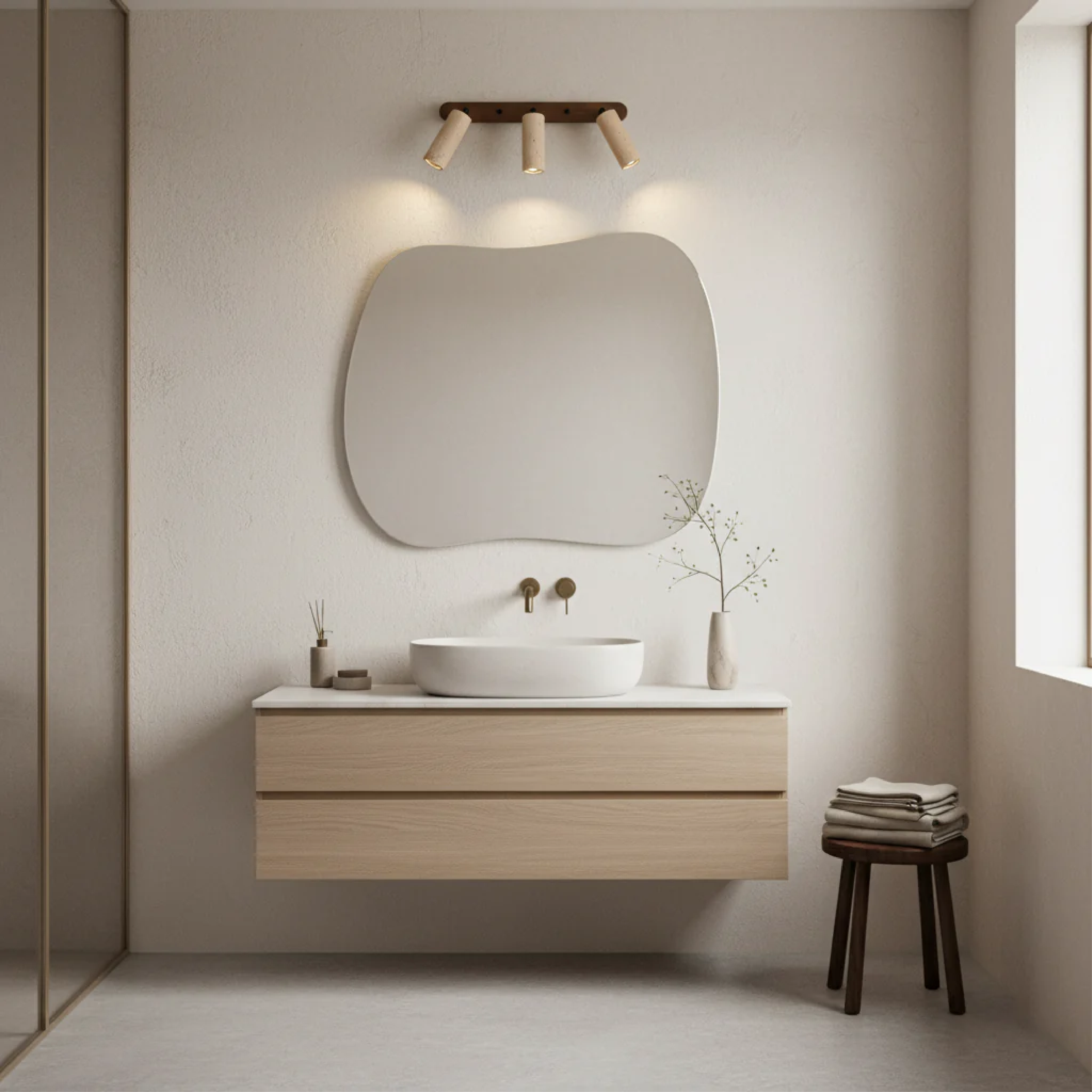 Aplique giratorio Travertino