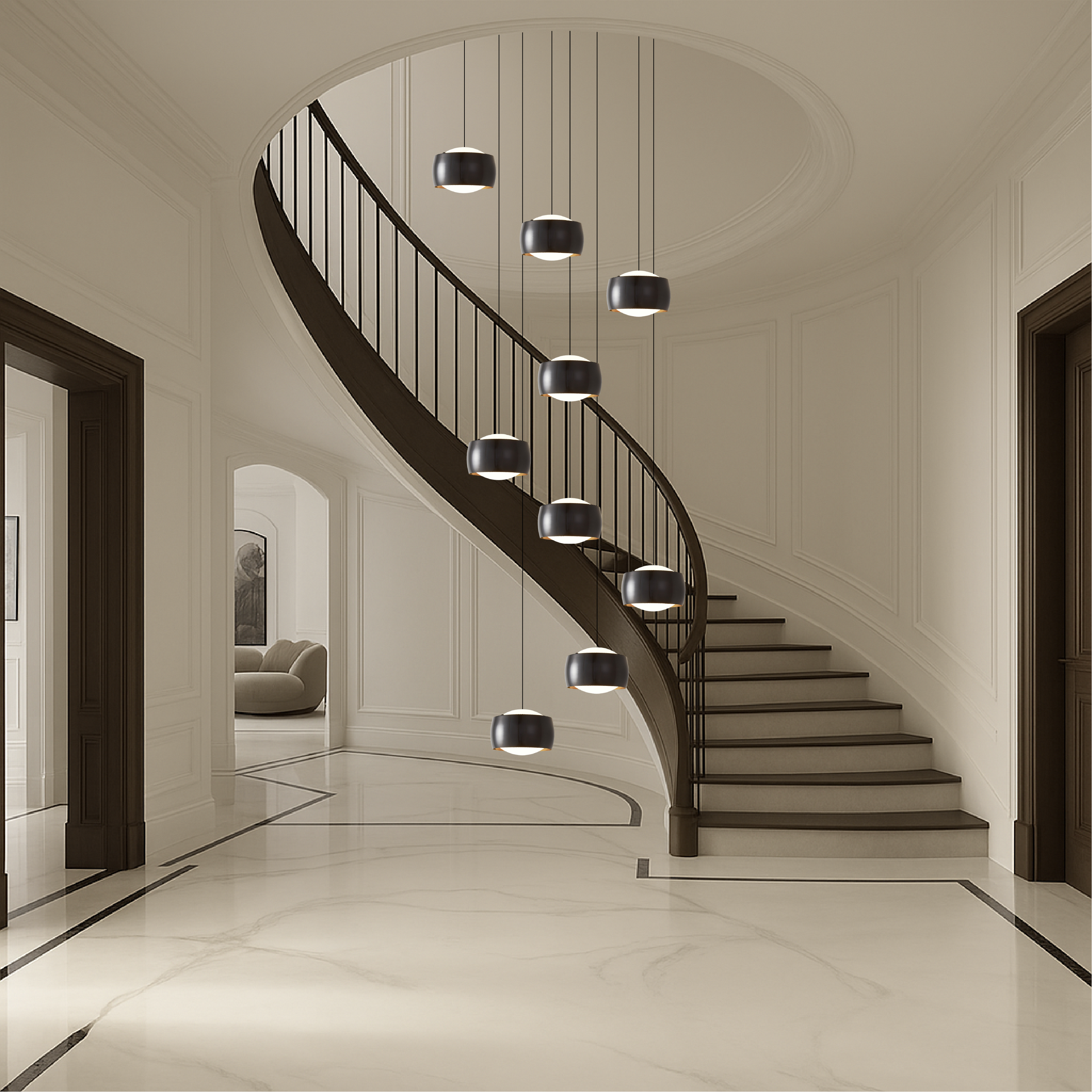 Lámpara LED nórdica para escaleras