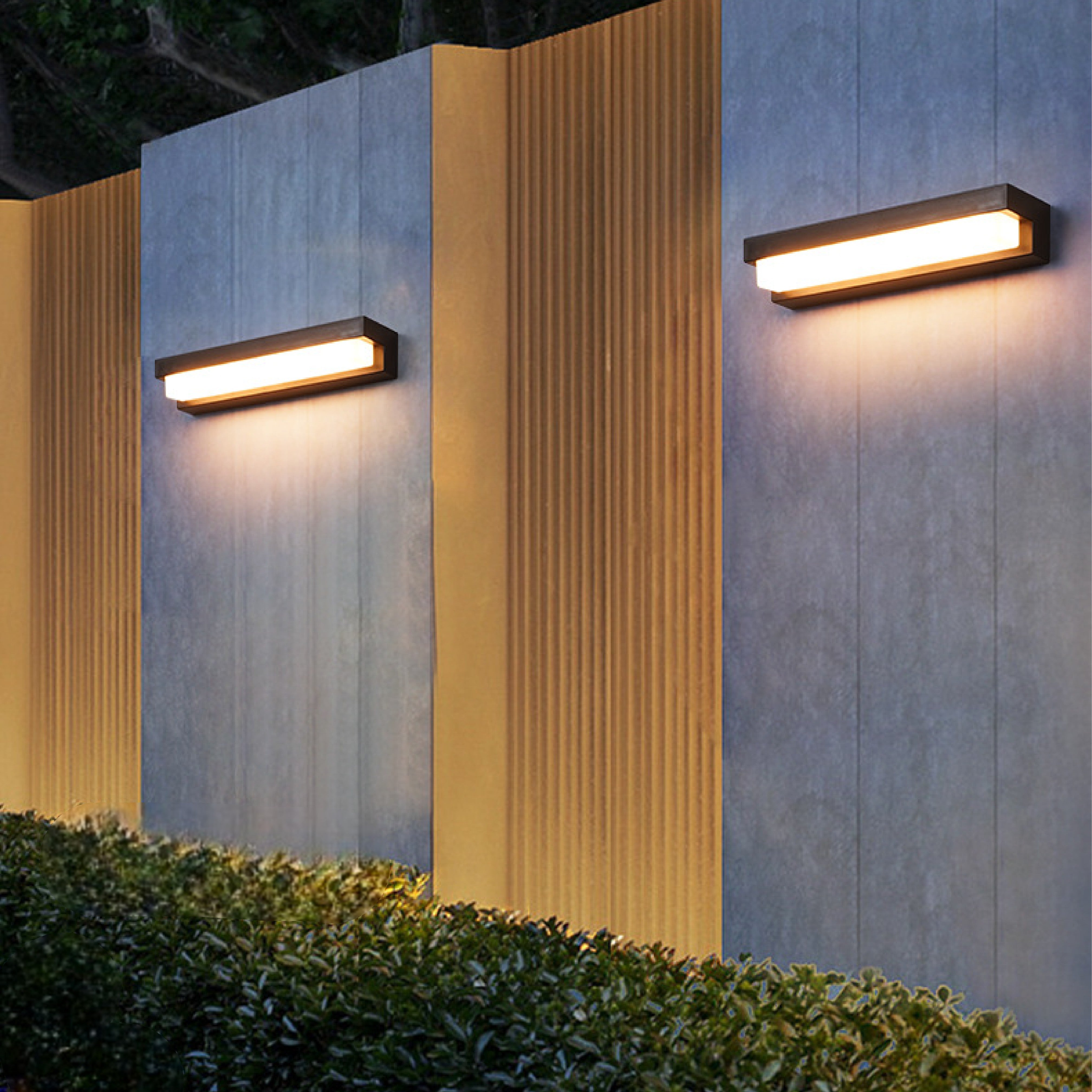 Aplique de pared para exteriores con panel solar